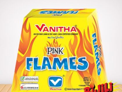 bijilipattasu-Pink Flames 5pcs box
